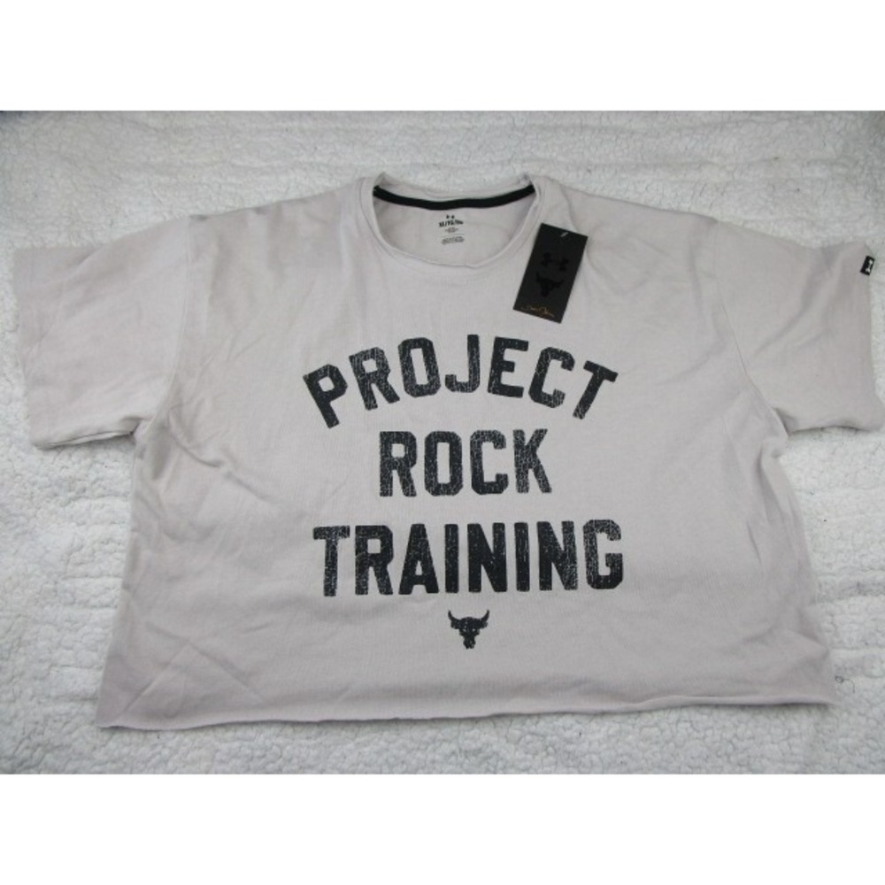 Under Armour Men's XL Project Rock Training Cutoff Short Sleeve Workout Shirt